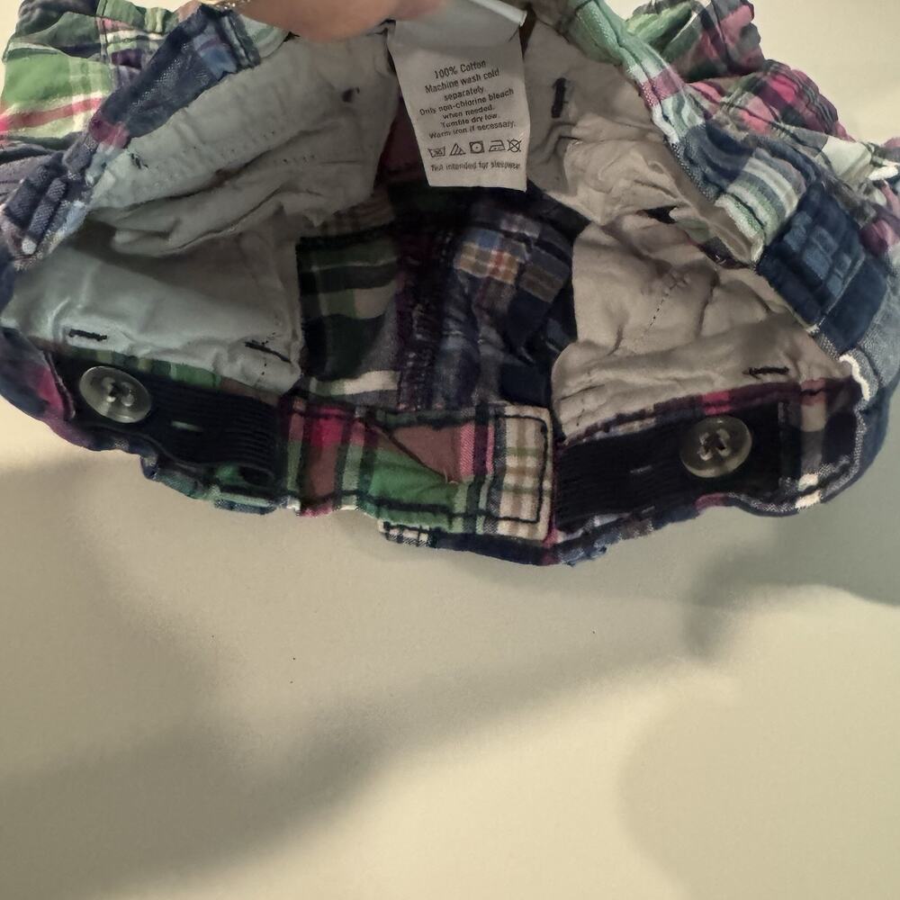 Janie and Jack Baby Boys Plaids Checks Solid Patchwork Shorts Blue Size 3-6M - Picture 4 of 4